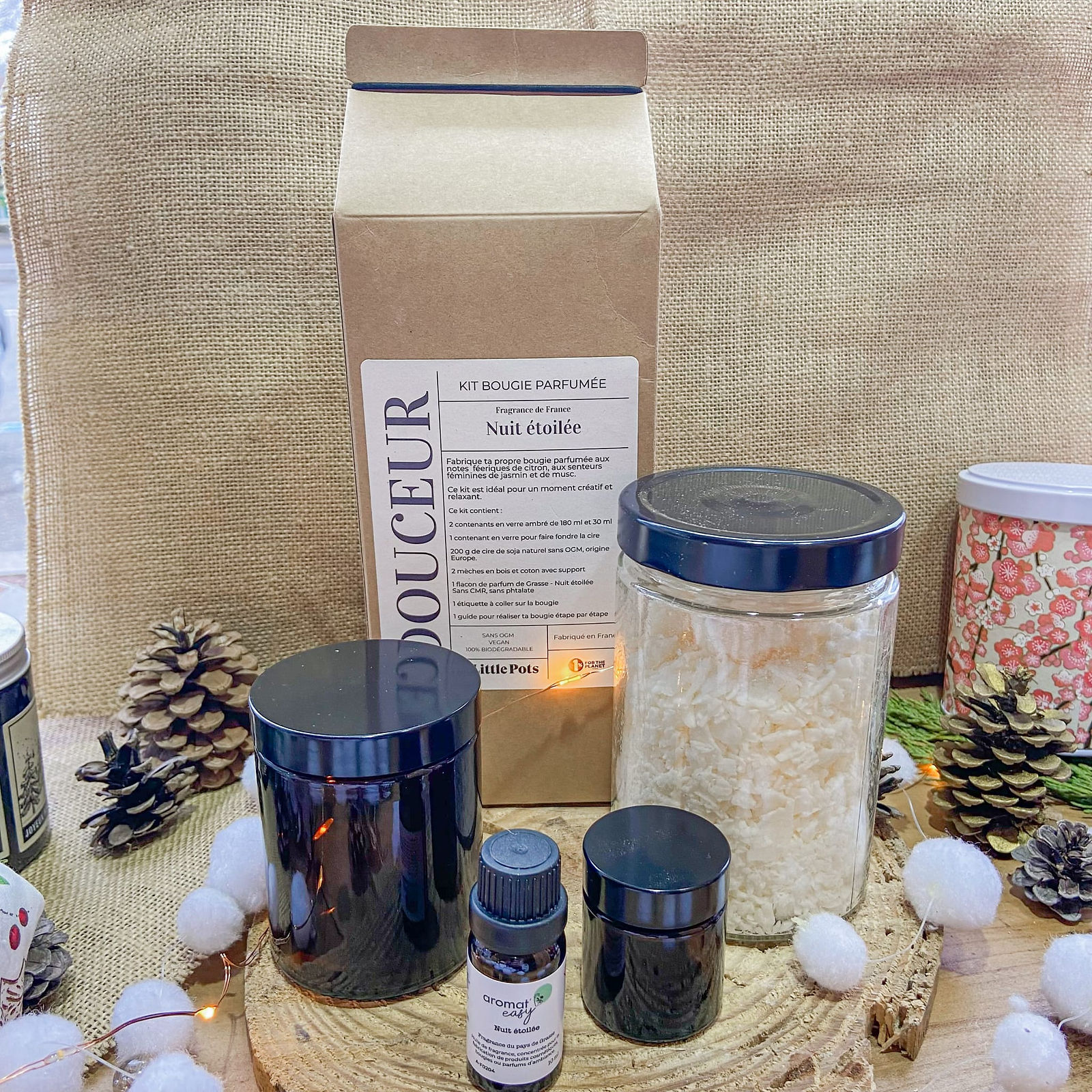 Kit bougie cadeau de Noël